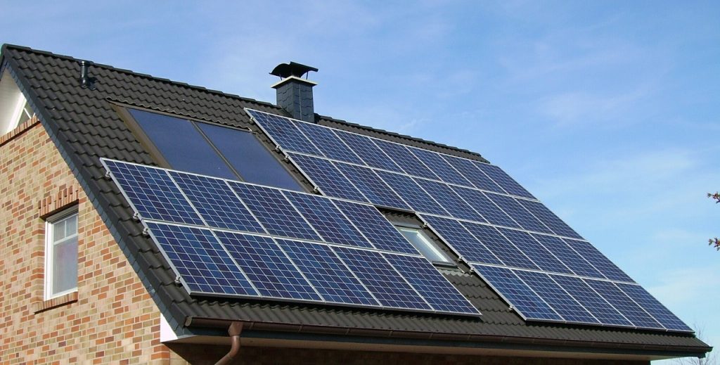 Roof solar panels